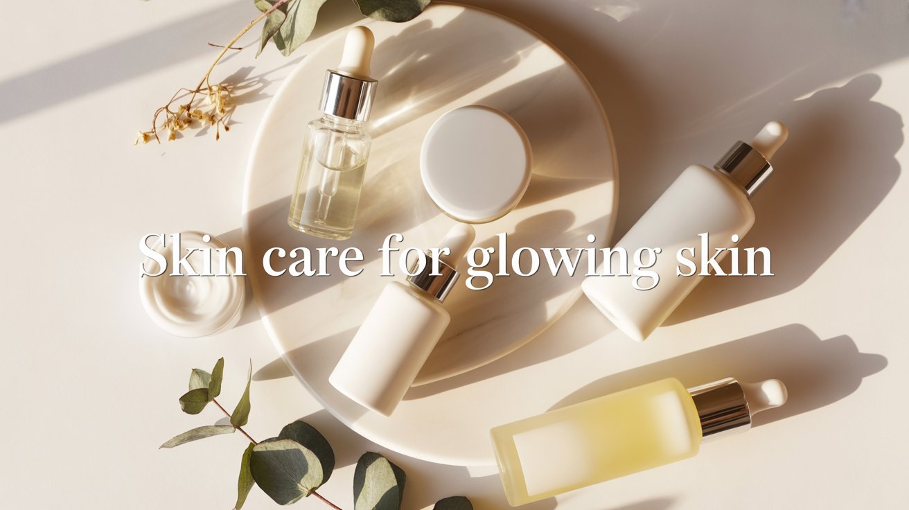 Morning skin care for glowing skin products.