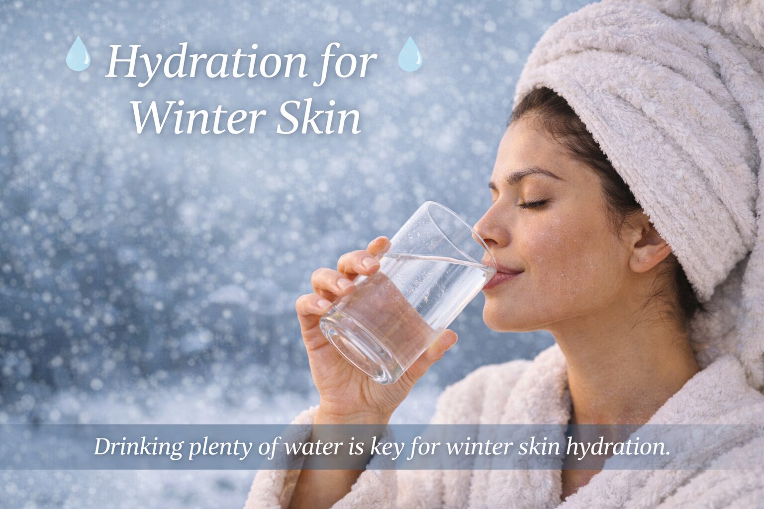 Hydration for winter skin – Drinking water for winter skin hydration
